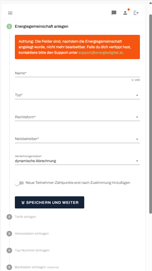 Energiegemeinschaften komplett digital erstellen